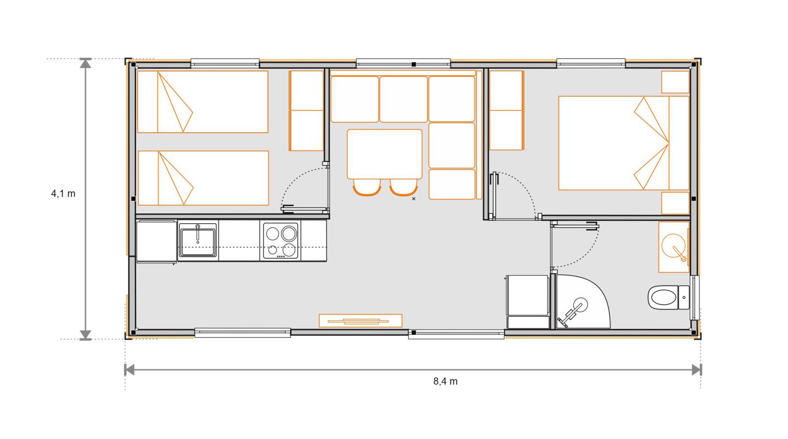 Mobil home nuevo de gama alta Cuni 2-H