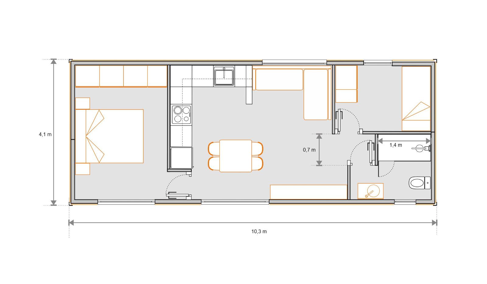 Mobil home gama alta Cuni residencial 2-H​