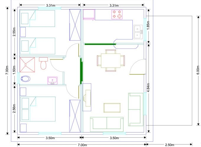 Modelo Alicante 49m²