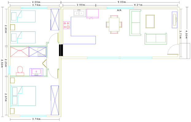 Modelo Murcia Cúbica 70m²